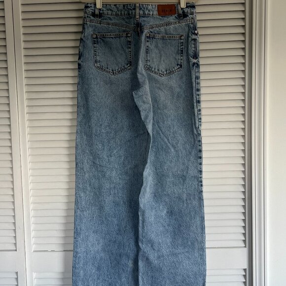 Sezane Wide Leg Jeans Size 40 - Light Blue - Picture 2 of 4